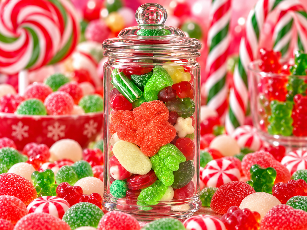 Red and Green Sweet Jar