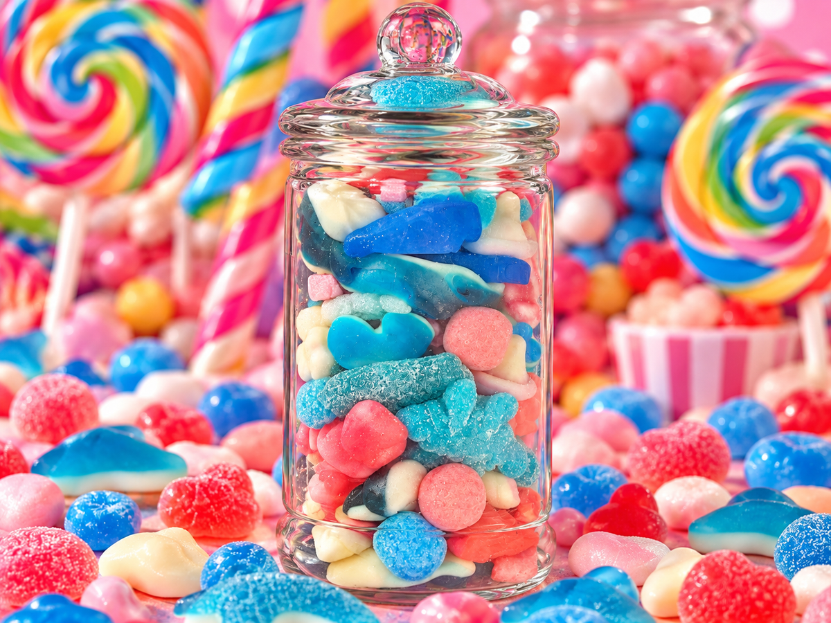 Pink and Blue small Sweet Jar