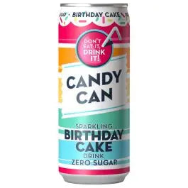 Candy can birthday cake drink